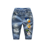 Toddler Boys Print Donald Duck Cartoon Jeans Pants