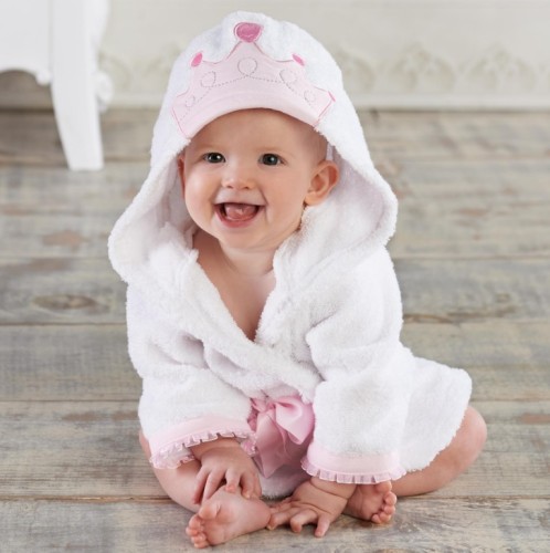 Baby White Princess Bathrobe Tracksuit Thicken Cute Cartoon Animal Hooded Sleepwear