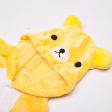 Kids Yellow Bear Onesie Kigurumi Pajamas Kids Animal Costumes for Unisex Children
