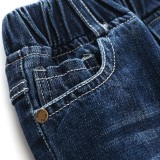 Toddler Boys Dark Blue Ripped Denim High Quality Jeans Pants
