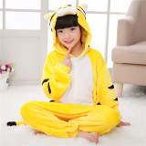 Kids Yellow Tiger Onesie Kigurumi Pajamas Kids Animal Costumes for Unisex Children
