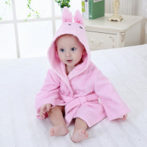 Baby Rabbit Bathrobe Tracksuit Thicken Cute Cartoon Animal Hooded Sleepwear
