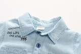 Toddler Boys Blue Denim Long Sleeve Shirt