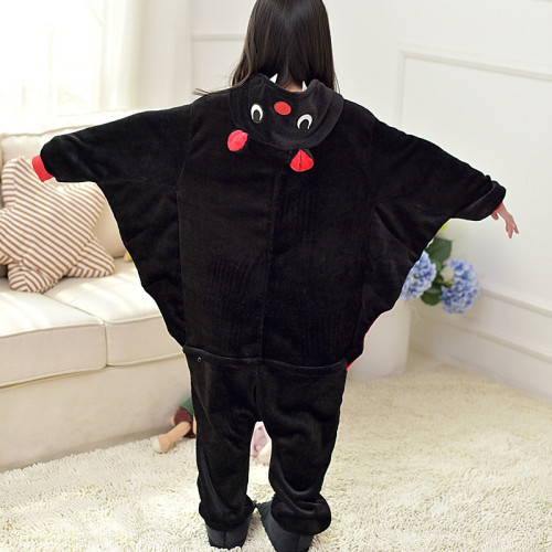 Kids Black Bat Onesie Kigurumi Pajamas Kids Animal Costumes for Unisex Children