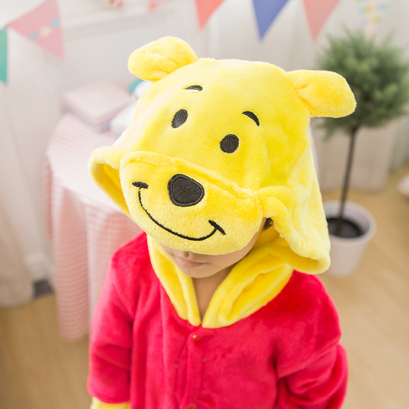 Kids Winnie the Pooh Onesie Kigurumi Pajamas Kids Animal Costumes for Unisex Children