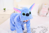 Kids Blue Stitch Soft Bathrobe Sleepwear Comfortable Loungewear