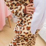 Kids Brown Leopard Onesie Kigurumi Pajamas Kids Animal Costumes for Unisex Children