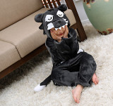 Kids Grey Wolf Onesie Kigurumi Pajamas Kids Animal Costumes for Unisex Children