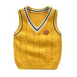 Toddler Boys Cable Knit Pullover Vest V Neck Sweater