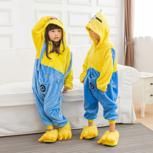 Kids Minions Onesie Kigurumi Pajamas Kids Animal Costumes for Unisex Children