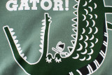 Green Cartoon Print Crocodile Sweatershirt
