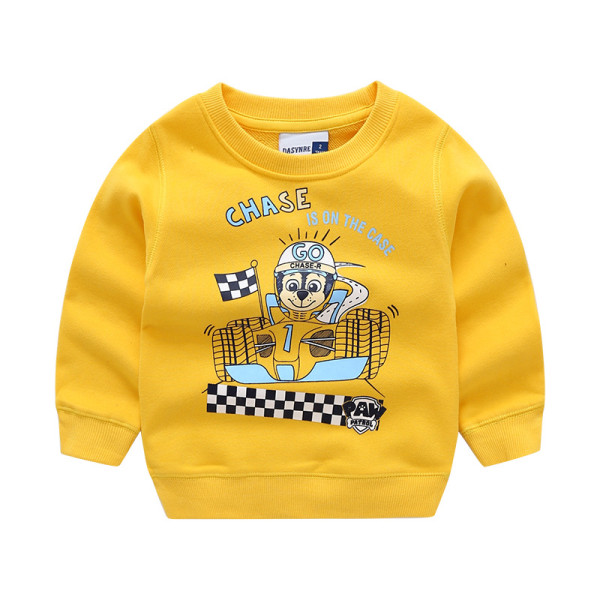 Toddler Boys Hoodies Print Racing Car and Letters Sweatshirts