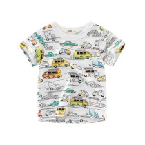 Print Cars Cotton Short T-shirt