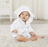 Baby White Sheep Bathrobe Tracksuit Thicken Cute Cartoon Animal Hooded Sleepwear