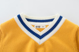 Toddler Boys Knit V Neck Pullover Sweater