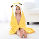 Baby Yellow Giraffe Face Hooded Bathrobe Towel Bathrobe Cloak Size 28 *55 