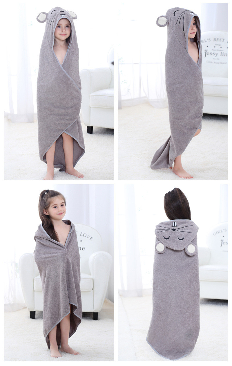 grey towelling bathrobe