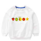 Toddler Girl Print Fruits Long Sleeve Sweatshirt