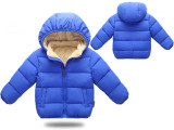 Toddler Boy Zipper Thicken Hooded Jacket Outerwear