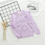 Toddler Girl Knit Cardigan Sweater Hollow Out Heart Pattern