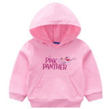 Toddler Girl Print Pink Slogan and Tiger Hooded Sweatshirt