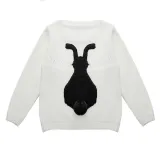 Toddler Girl Knit Pullover Cute Rabbit Back Sweater
