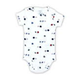 Baby Boy Print Balls Short Sleeve Cotton Bodysuit