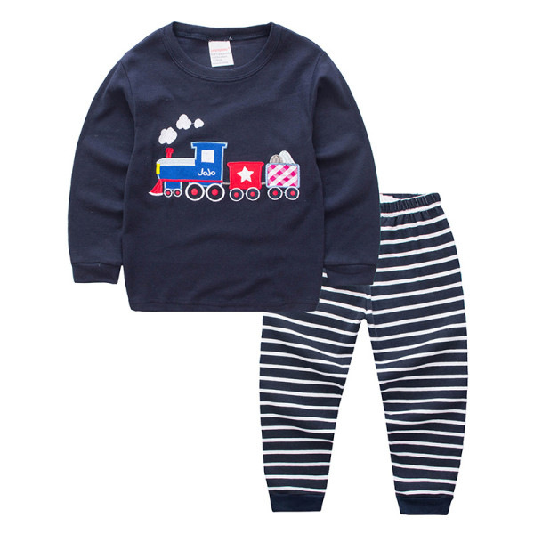 Toddler Boy 2 Pieces Pajamas Sleepwear Train Long Sleeve Shirt & Legging Sets