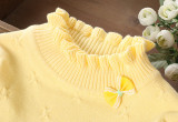 Toddler Girl Knit Pullover Ruffled Collar Sweater