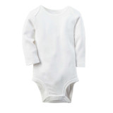 Baby Boy Pure Color Long Sleeve Cotton Bodysuit
