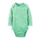 Baby Boy Pure Color Long Sleeve Cotton Bodysuit