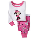 Toddler Girl 2 Pieces Pajamas Sleepwear Minnie Long Sleeve Shirt & Leggings Set