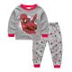 Toddler Boy 2 Pieces Pajamas Sleepwear Grey and Red Spider Man Long Sleeve Shirt & Legging Sets