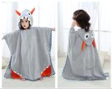 Baby Grey Ox Horn Face Hooded Bathrobe Towel Bathrobe Cloak Size 28 *55 