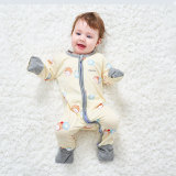 Baby Girl Zip-Up Print Hedgehog Cotton Long Sleeve One piece