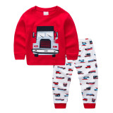Toddler Boy 2 Pieces Pajamas Sleepwear Cars Long Sleeve Shirt & Legging Sets