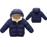 Toddler Boy Zipper Thicken Hooded Jacket Outerwear