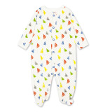 Baby Boy Print Color Triangles Sleepwear Cotton Infant One-piece（0-1Year）