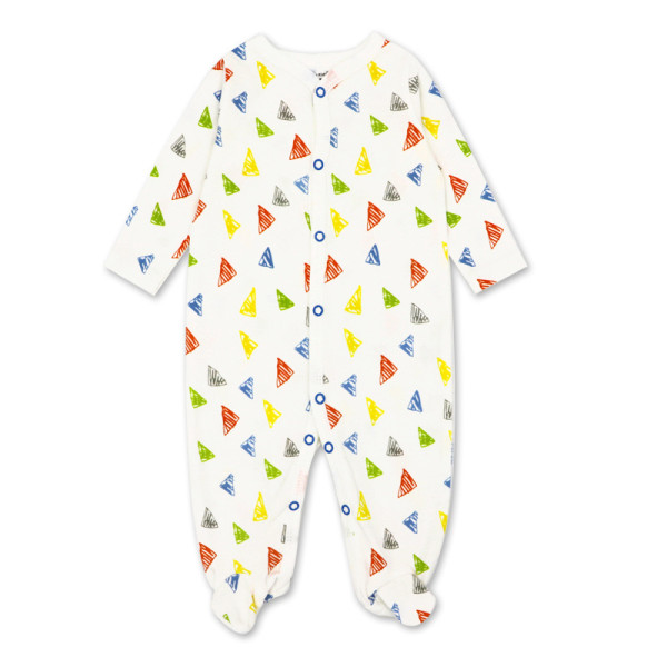 Baby Boy Print Color Triangles Sleepwear Cotton Infant One-piece（0-1Year）