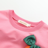 Toddler Girl Print Rabbit and Carrot Long Sleeve Sweatshirt