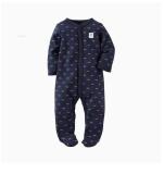 Baby Boy Snap-Up Navy Glasses Footed Cotton Long Sleeve One piece （0-1Years）