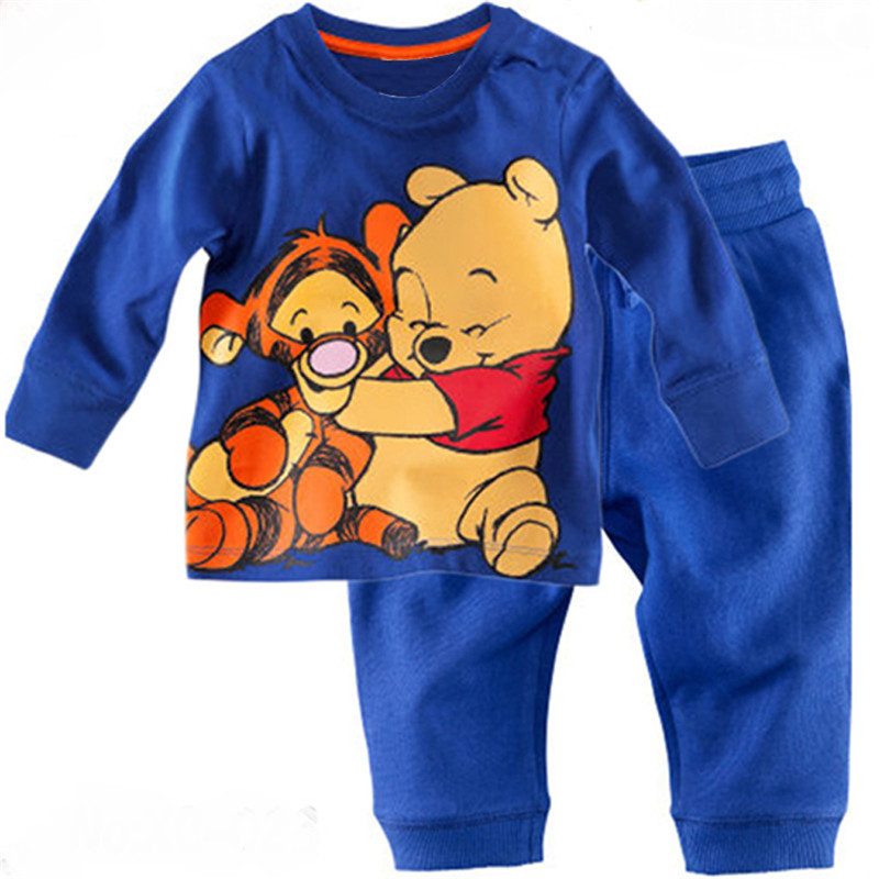 Toddler Boy 2 Pieces Pajamas Sleepwear Winnie Long Sleeve Shirt & Legging Sets