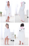 Baby White Cow Face Hooded Bathrobe Towel Bathrobe Cloak Size 28 *55 