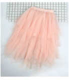 Toddler Girl Pink Tutu Tulle Skirt Princess Fluffy Pettiskirt