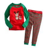 Toddler Girl 2 Pieces Pajamas Sleepwear Christmas Long Sleeve Shirt & Leggings Set