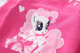 Toddler Girl Knit Pullover Sweater Ruffled My Little Pony Pattern