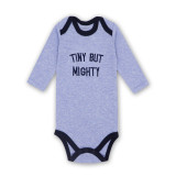Baby Girl Purple Print Slogan Long Sleeve Cotton Bodysuit