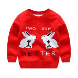 Toddler Girls Knit Pullover Upset to Keep Warm Rabbit Sweater