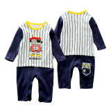 Baby Boy Snap-Up Print Robot Cotton Long Sleeve One piece