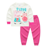 Toddler Boy 2 Pieces Pajamas Sleepwear Peppa Pig Long Sleeve Shirt & Legging Sets